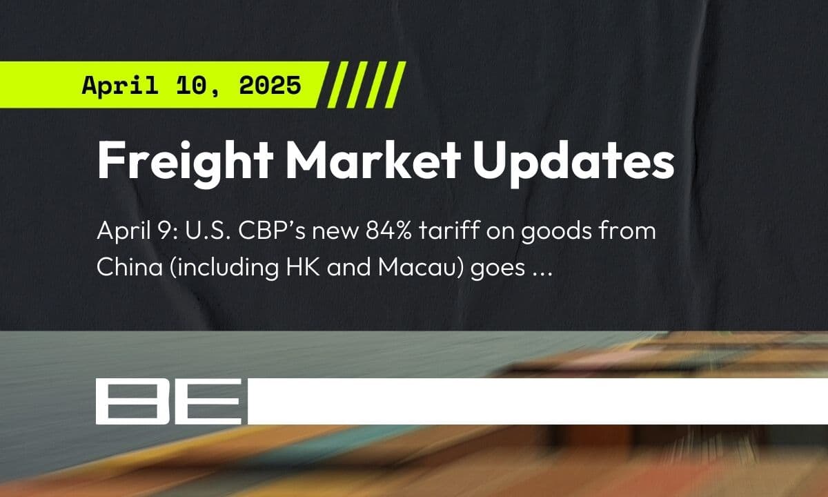Freight market update - 10 April 2025