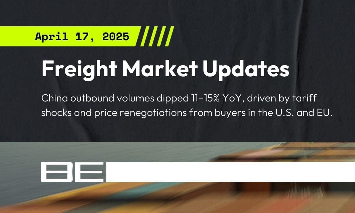 Freight market update - 17 April 2025