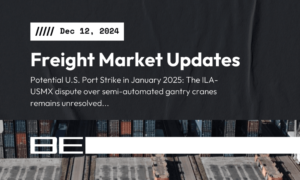 Freight market update - 12 December 2024