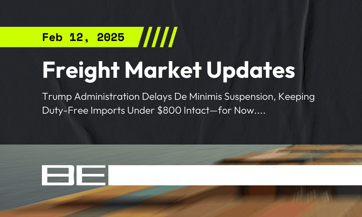 Freight market update - 12 February 2025