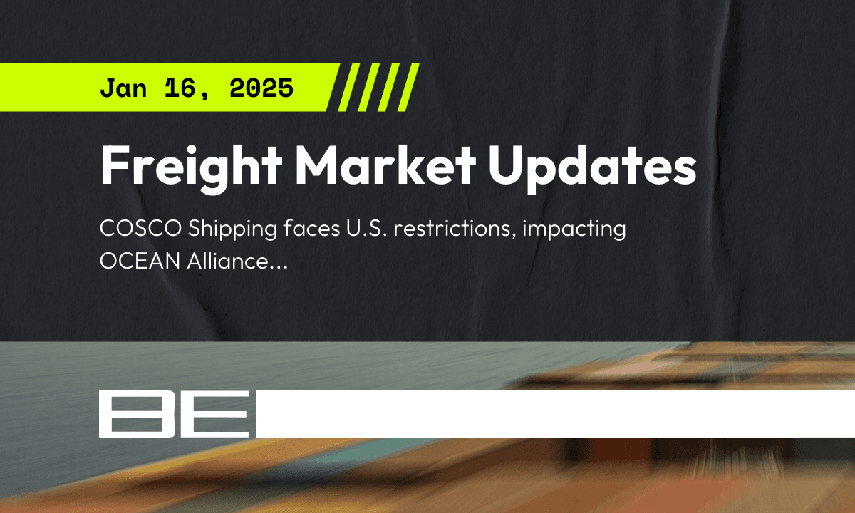 Freight market update - 16 January 2025