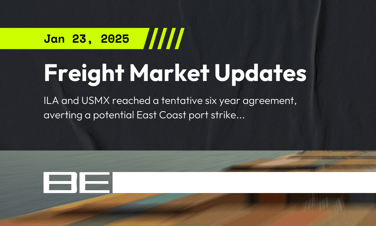 Freight market update - 23 January 2025