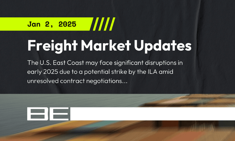 Freight market update - 2 January 2025