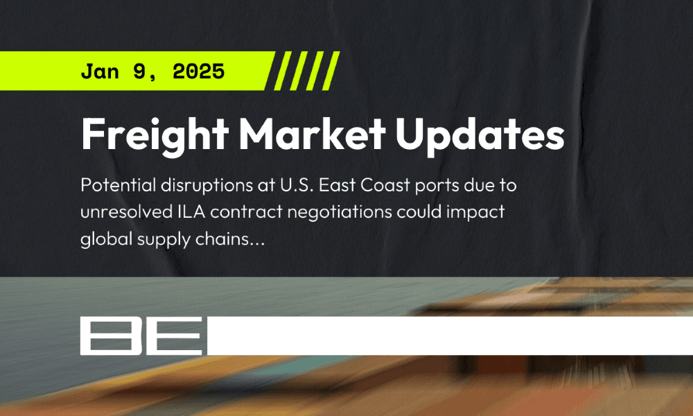 Freight market update - 9 January 2025