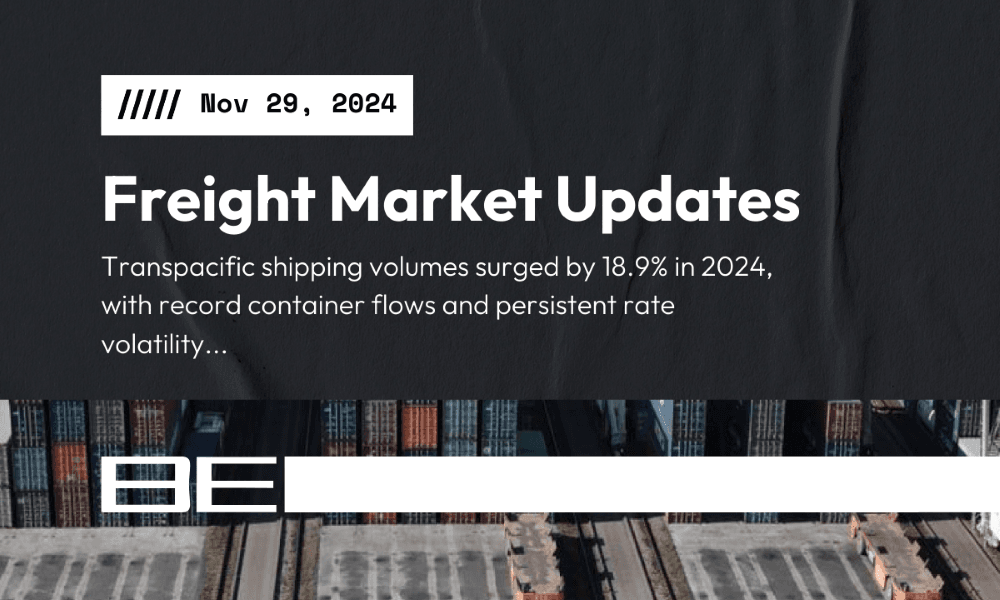 Freight market update - 29 November 2024