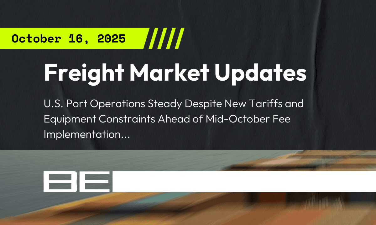 Freight market update - 16 October 2025