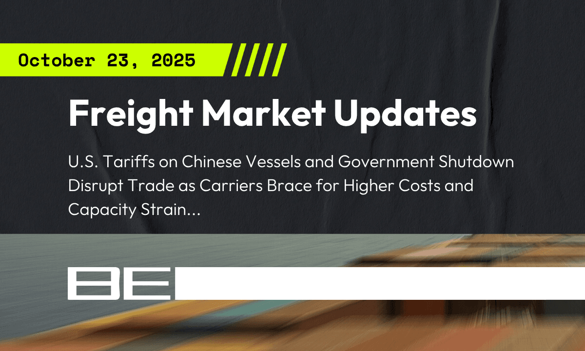 Freight market update - 23 October 2025