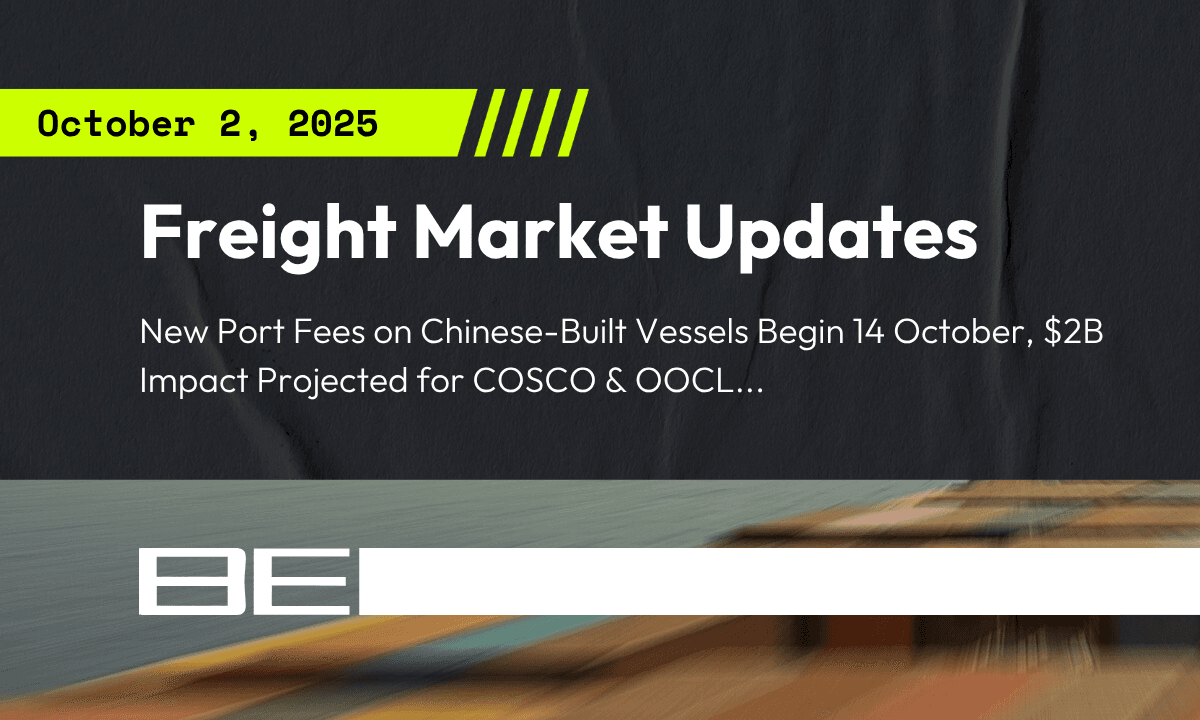 Freight market update - 2 October 2025