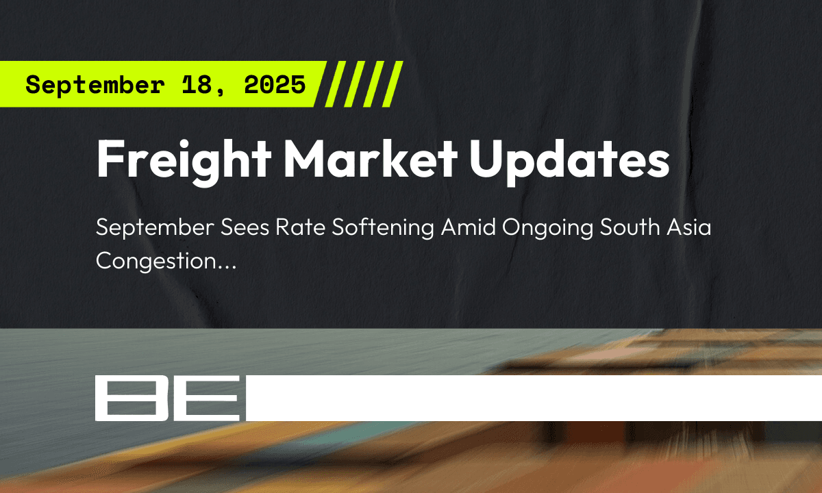 Freight market update - 18 September 2025