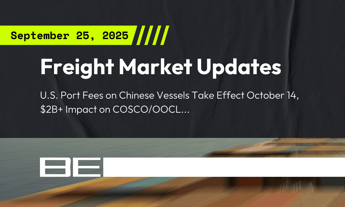 Freight market update - 25 September 2025