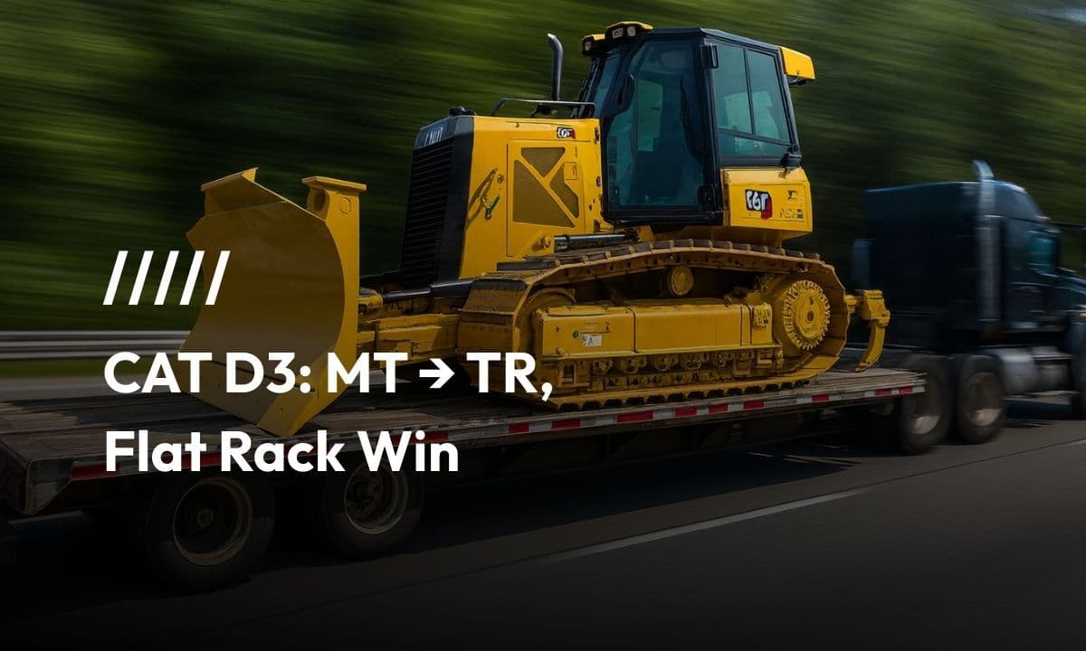 CAT D3 Bulldozer: EXW Billings, MT to İzmit, Turkey — End-to-End Flat Rack Move with Seamless Control